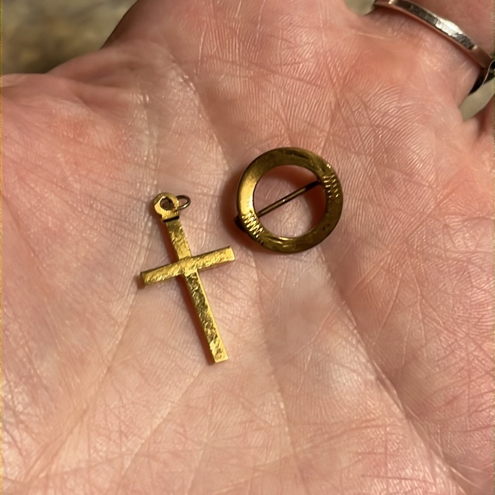 Vintage And Antique Gold-Filled Pendant And Lingerie Pin